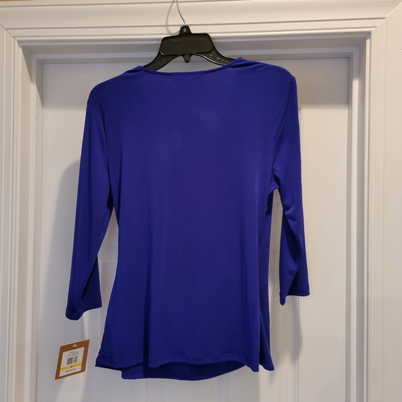 Elen Tracy purple top sz medium wrap style - Picture 2 of 4